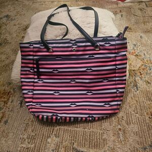 Kate Spade Large, Striped Nylon Tote, Excellent Condition